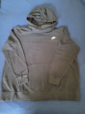 Nike Black Pullover Hoodie with White Swoosh
